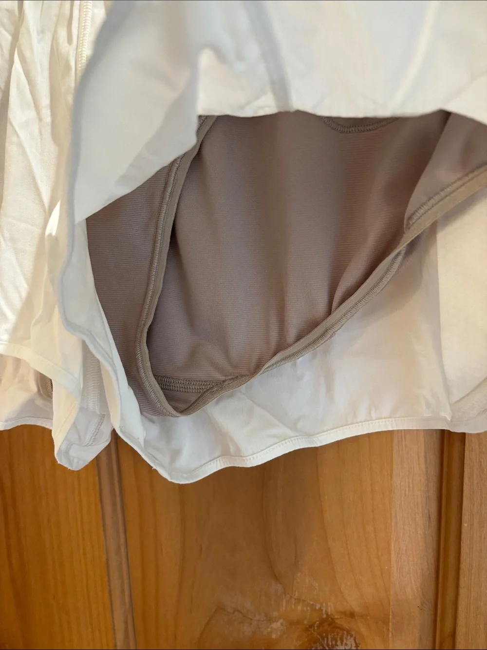 lululemon athletica White Layered Athletic Shorts with Elastic Waist